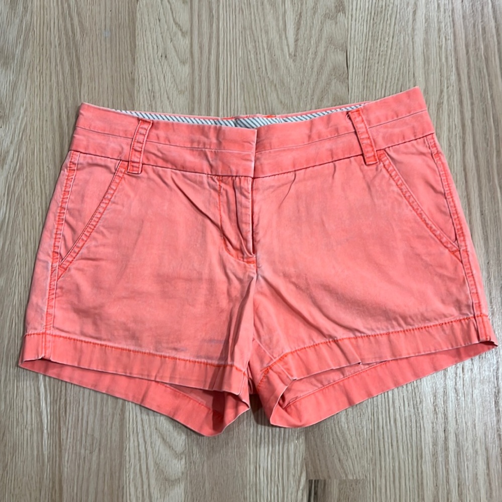 J.Crew Chino Salmon Color Shorts Size 00